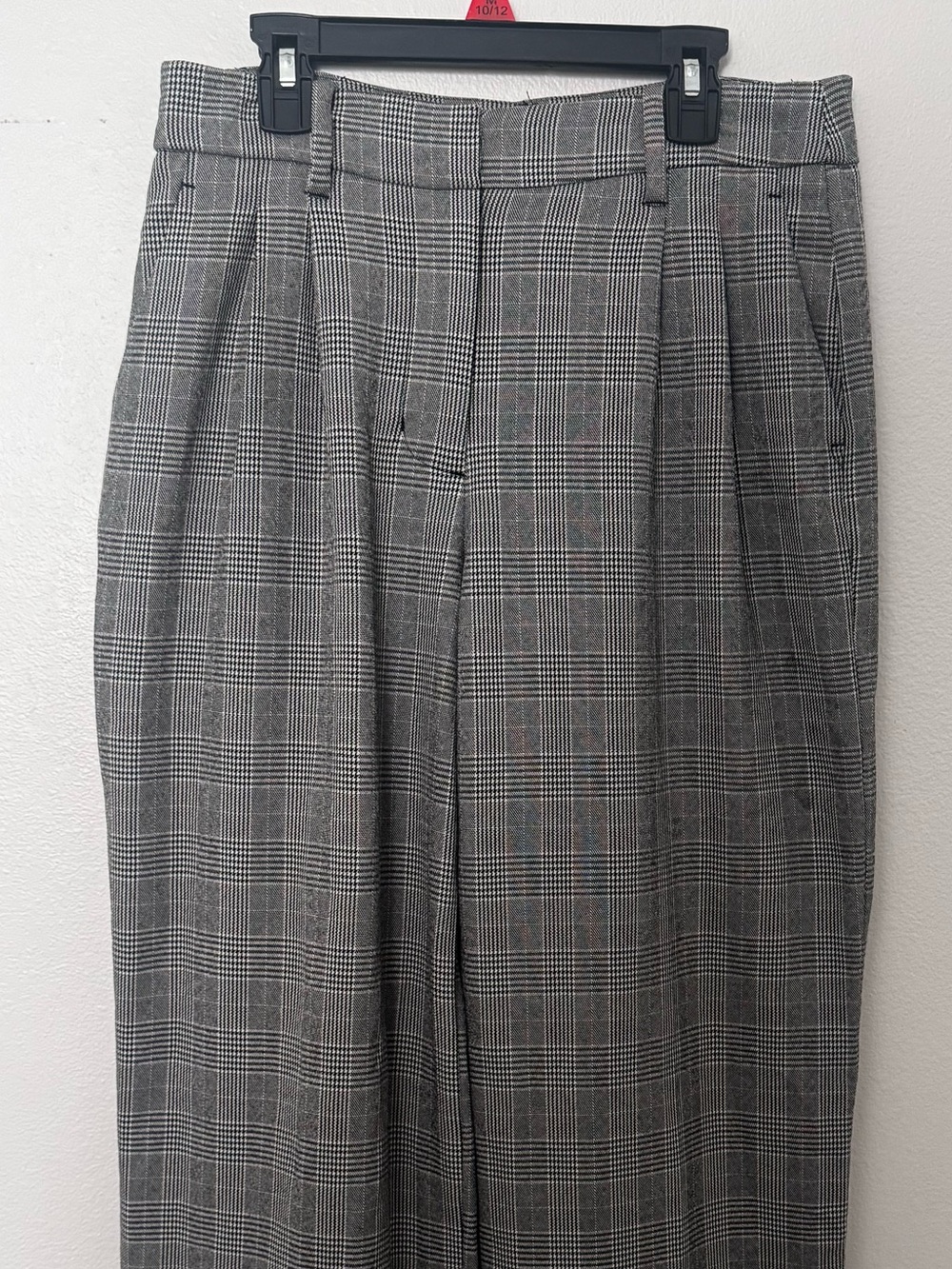 Nine West Black and White Plaid Wide Leg Pants